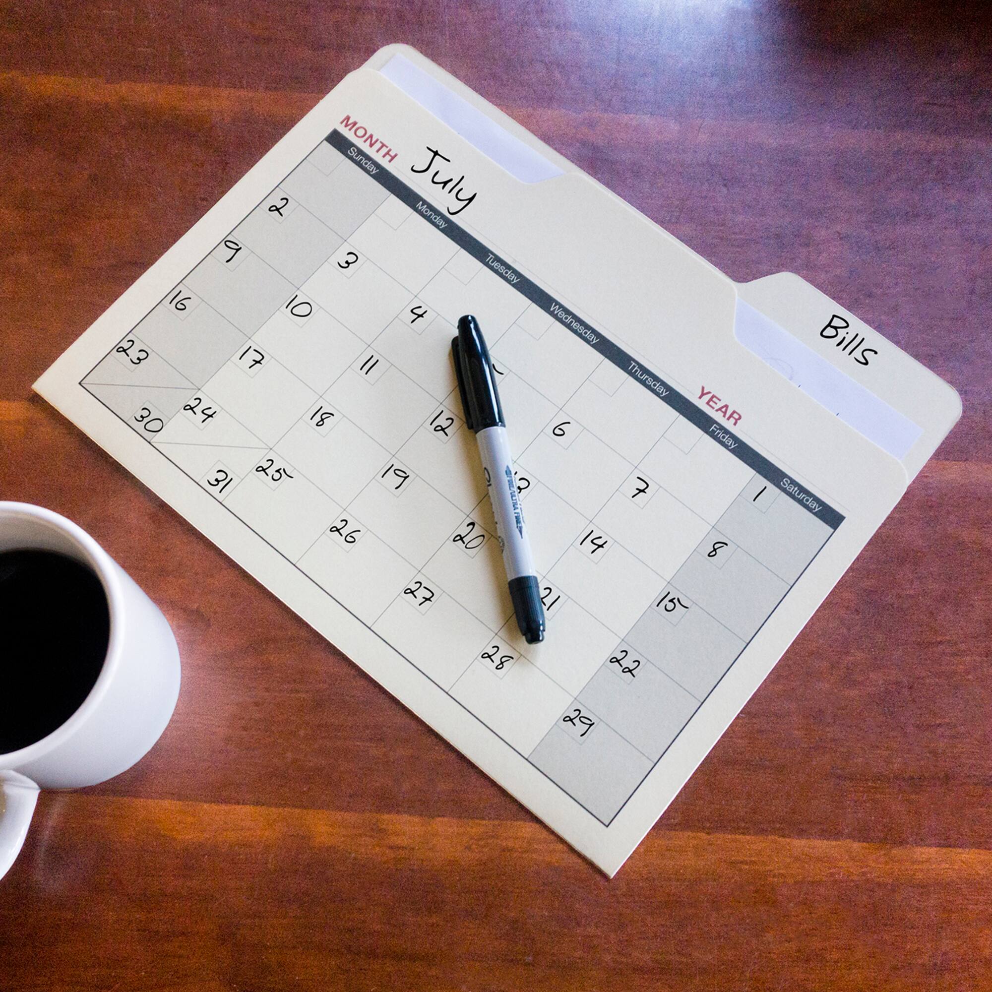 Find It Trading Manila Calendar Folder, 12ct.